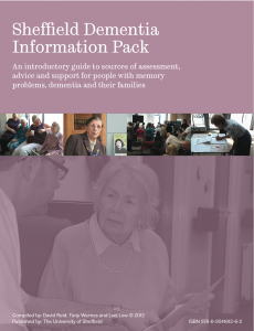 Sheffield dementia information pack